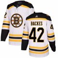 Boston Bruins #42 David Backes Authentic White Away NHL Jersey
