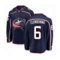 Columbus Blue Jackets #6 Adam Clendening Authentic Navy Blue Home Fanatics Branded Breakaway NHL Jersey