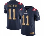 New England Patriots #11 Julian Edelman Limited Navy Gold Rush Football Jersey
