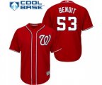 Washington Nationals #53 Joaquin Benoit Replica Red Alternate 1 Cool Base Baseball Jersey