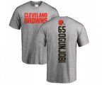 Cleveland Browns #65 Larry Ogunjobi Ash Backer T-Shirt