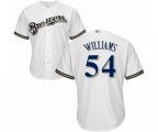 Milwaukee Brewers Taylor Williams Replica White Home Cool Base Baseball Player Jersey