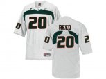 Men's Miami Hurricanes Ed Reed #20 College Football Jersey - White