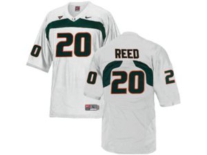 Men\'s Miami Hurricanes Ed Reed #20 College Football Jersey - White