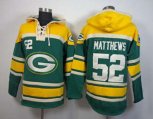 Green Bay Packers #52 clay matthews green-yellow[pullover hooded sweatshirt]