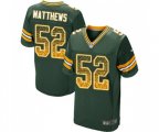 Green Bay Packers #52 Clay Matthews Elite Green Home Drift Fashion Football Jersey
