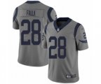 Los Angeles Rams #28 Marshall Faulk Limited Gray Inverted Legend Football Jersey