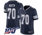 Dallas Cowboys #70 Zack Martin Navy Blue Team Color Vapor Untouchable Limited Player 100th Season Football Jersey