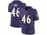Baltimore Ravens #46 Morgan Cox Vapor Untouchable Limited Purple Team Color NFL Jersey