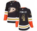 Anaheim Ducks #4 Cam Fowler Authentic Black Drift Fashion Hockey Jersey