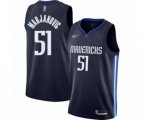 Dallas Mavericks #51 Boban Marjanovic Authentic Navy Finished Basketball Jersey - Statement Edition