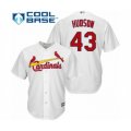 St. Louis Cardinals #43 Dakota Hudson Authentic White Home Cool Base Baseball Player Jersey