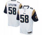 Los Angeles Rams #58 Cory Littleton Game White Football Jersey