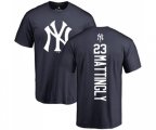 MLB Nike New York Yankees #23 Don Mattingly Navy Blue Backer T-Shirt