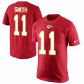 Kansas City Chiefs #11 Alex Smith Red Rush Pride Name & Number T-Shirt