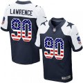 Dallas Cowboys #90 Demarcus Lawrence Elite Navy Blue Alternate USA Flag Fashion NFL Jersey