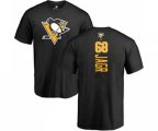 NHL Adidas Pittsburgh Penguins #68 Jaromir Jagr Black Backer T-Shirt