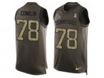 Tennessee Titans #78 Jack Conklin Limited Green Salute to Service Tank Top NFL Jersey