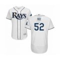 Tampa Bay Rays #52 Chaz Roe Home White Home Flex Base Authentic Collection Baseball Player Jersey