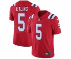 New England Patriots #5 Danny Etling Red Alternate Vapor Untouchable Limited Player Football Jersey