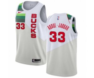 Milwaukee Bucks #33 Kareem Abdul-Jabbar White Swingman Jersey - Earned Edition