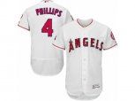 Los Angeles Angels of Anaheim #4 Brandon Phillips White Flexbase Authentic Collection MLB Jersey