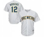 Milwaukee Brewers #12 Aaron Rodgers Replica White Home Cool Base Baseball Jersey