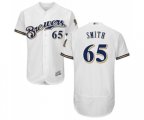 Milwaukee Brewers #65 Burch Smith White Alternate Flex Base Authentic Collection Baseball Jersey