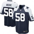 Dallas Cowboys #58 Damontre Moore Game Navy Blue Throwback Alternate NFL Jersey