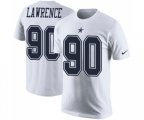Dallas Cowboys #90 Demarcus Lawrence White Rush Pride Name & Number T-Shirt