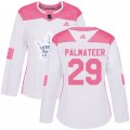 Women Toronto Maple Leafs #29 Mike Palmateer Authentic White Pink Fashion NHL Jersey