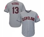Cleveland Indians #13 Omar Vizquel Replica Grey Road Cool Base Baseball Jersey