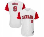 Canada Baseball #9 Rene Tosoni White 2017 World Baseball Classic Authentic Team Jersey