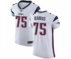 New England Patriots #75 Ted Karras White Vapor Untouchable Elite Player Football Jersey
