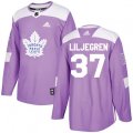 Toronto Maple Leafs #37 Timothy Liljegren Authentic Purple Fights Cancer Practice NHL Jersey