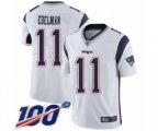 New England Patriots #11 Julian Edelman White Vapor Untouchable Limited Player 100th Season Football Jersey