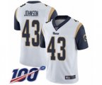 Los Angeles Rams #43 John Johnson White Vapor Untouchable Limited Player 100th Season Football Jersey