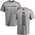 Los Angeles Kings #31 Scott Wedgewood Ash Backer T-Shirt