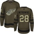 Detroit Red Wings #28 Luke Witkowski Premier Green Salute to Service NHL Jersey