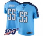 Tennessee Titans #55 Jayon Brown Limited Light Blue Rush Vapor Untouchable 100th Season Football Jersey