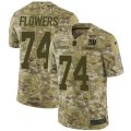 New York Giants #74 Ereck Flowers Limited Camo 2018 Salute to Service NFL Jersey