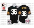 Pittsburgh Steelers #36 Jerome Bettis Black Team Color Authentic Throwback Football Jersey