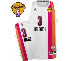Miami Heat #3 Dwyane Wade Swingman White ABA Hardwood Classic Finals Patch Basketball Jersey