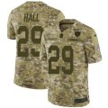 Oakland Raiders #29 Leon Hall Limited Camo 2018 Salute to Service NFL Jersey