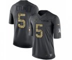New England Patriots #5 Danny Etling Limited Black 2016 Salute to Service Football Jersey