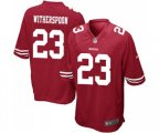 San Francisco 49ers #23 Ahkello Witherspoon Game Red Team Color Football Jersey