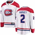 Montreal Canadiens #2 Doug Harvey Authentic White Away Fanatics Branded Breakaway NHL Jersey