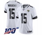 Jacksonville Jaguars #15 Gardner Minshew II White Vapor Untouchable Limited Player 100th Season Football Jersey