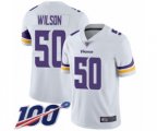Minnesota Vikings #50 Eric Wilson White Vapor Untouchable Limited Player 100th Season Football Jersey