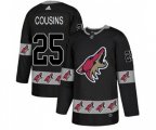 Arizona Coyotes #25 Nick Cousins Authentic Black Team Logo Fashion Hockey Jersey